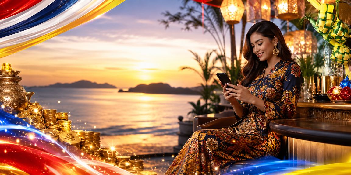 Pengguna di Kota Kinabalu bermain kasino mudah alih dengan corak batik tempatan